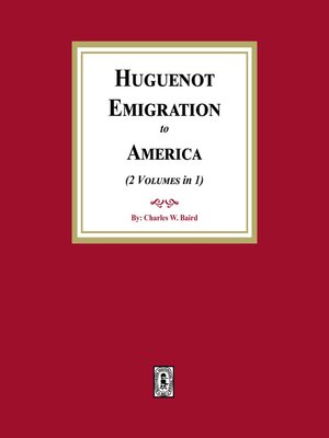 cover image of Huguenot Emigration to America